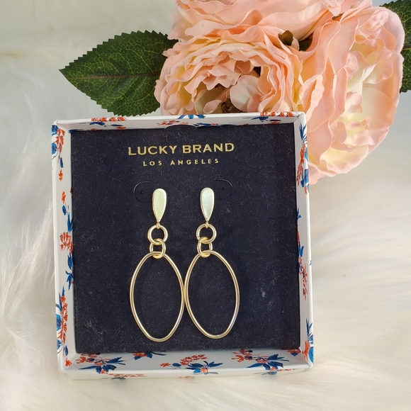 LUCKY BRAND GOLD TONE EARRINGS NEW - Picture 5 of 8